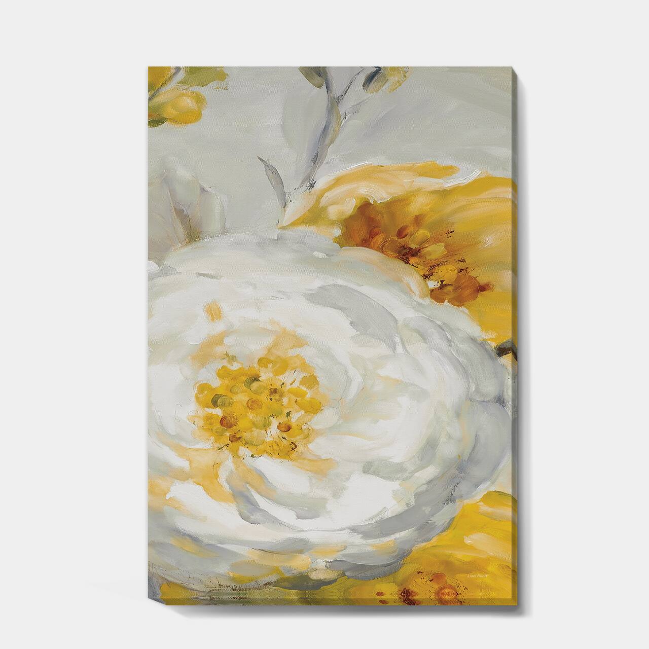 Designart - Sunshine Yellow Flower I - Floral Canvas Artwork